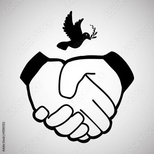 Help design. hand icon. flat illustration