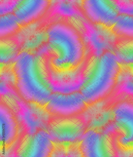 Vibrant colored seamless pattern. Swirl decorated wallpaper © matahiasek