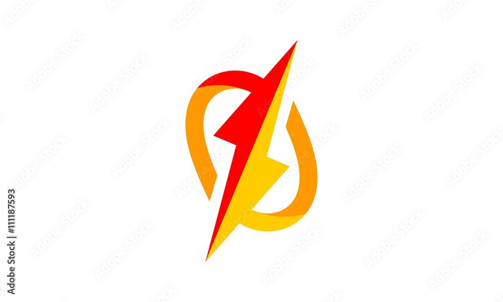 Lightning logo electric energy Lightning logo electric energy