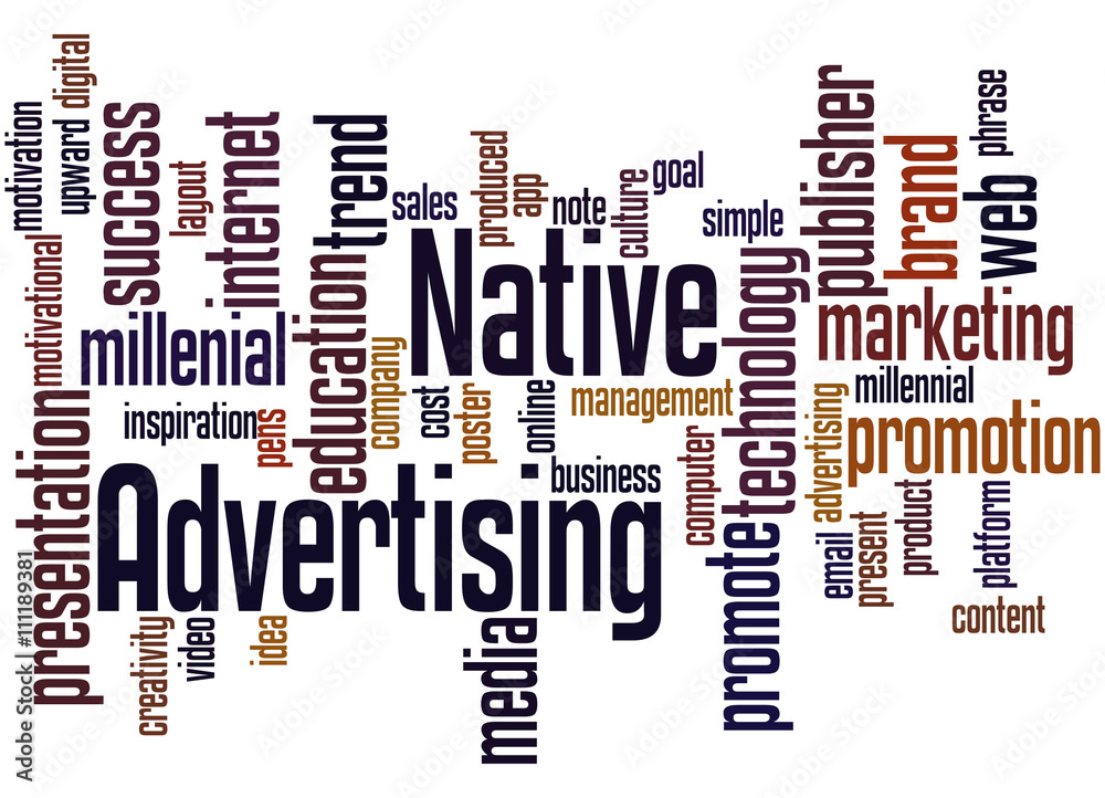 Native Advertising, word cloud concept 2 Native Advertising, word cloud concept 2