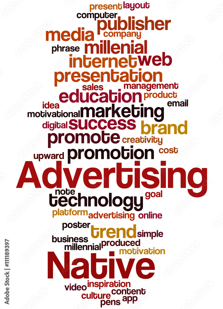 Native Advertising, word cloud concept 3
