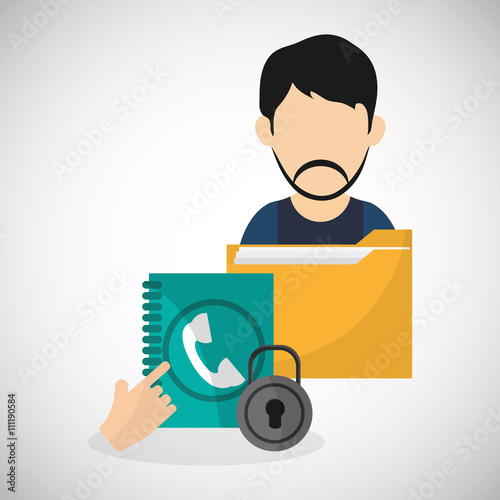 File design. Online concept. Isolated illustration, editable vector
