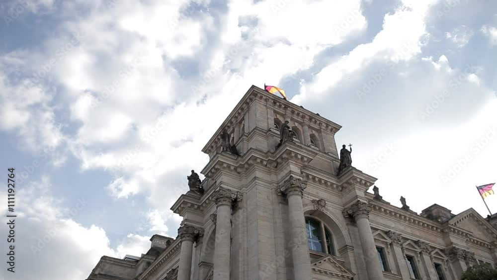 An amazing timelapse of german flag with sky in Berlin An amazing timelapse of german flag with sky in Berlin