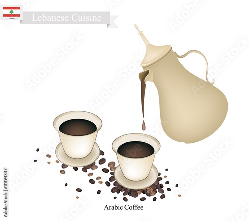 Traditional Arabic Coffee, Popular Dink in Lebanon