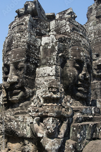 Angkor Watt - Temple ruin walls of the khmer city of angkor wat - State monument © shony1