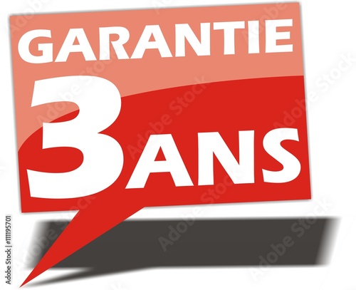 bouton garantie 3 ans