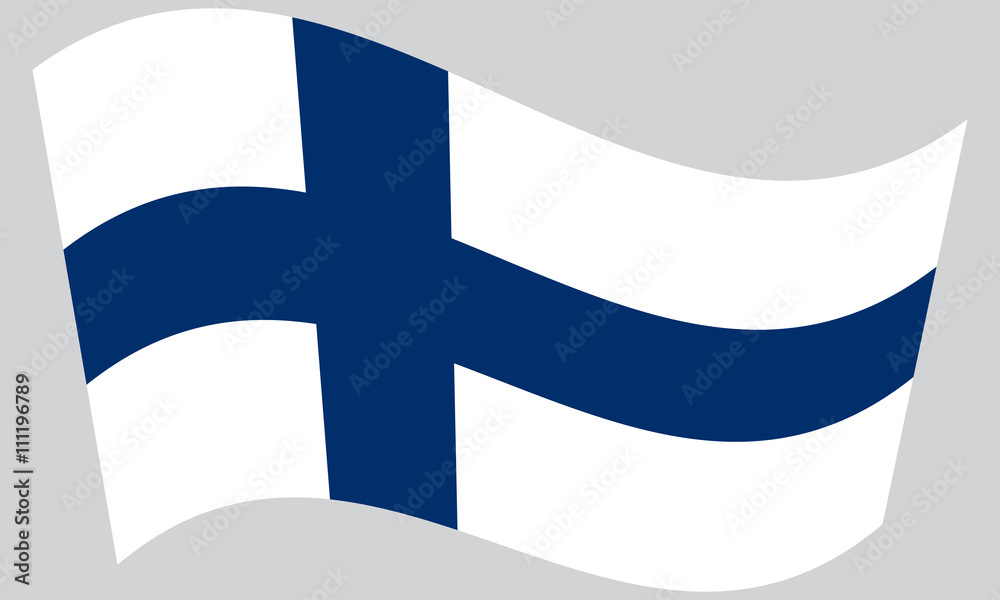 Flag of Finland waving Flag of Finland waving