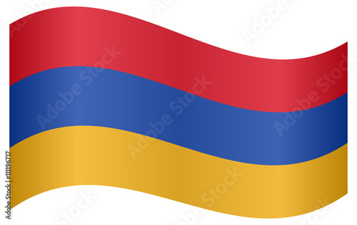 Flag of Armenia waving