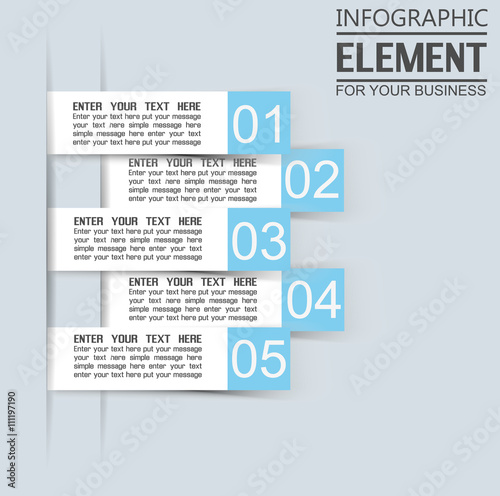 ELEMENT FOR INFOGRAPHIC  TEMPLATE GEOMETRIC FIGURE STIKER BLUE THIRD EDITION