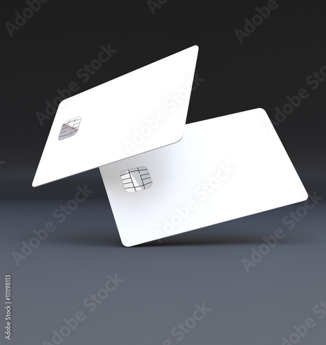Plastic Credit Cards Mockup