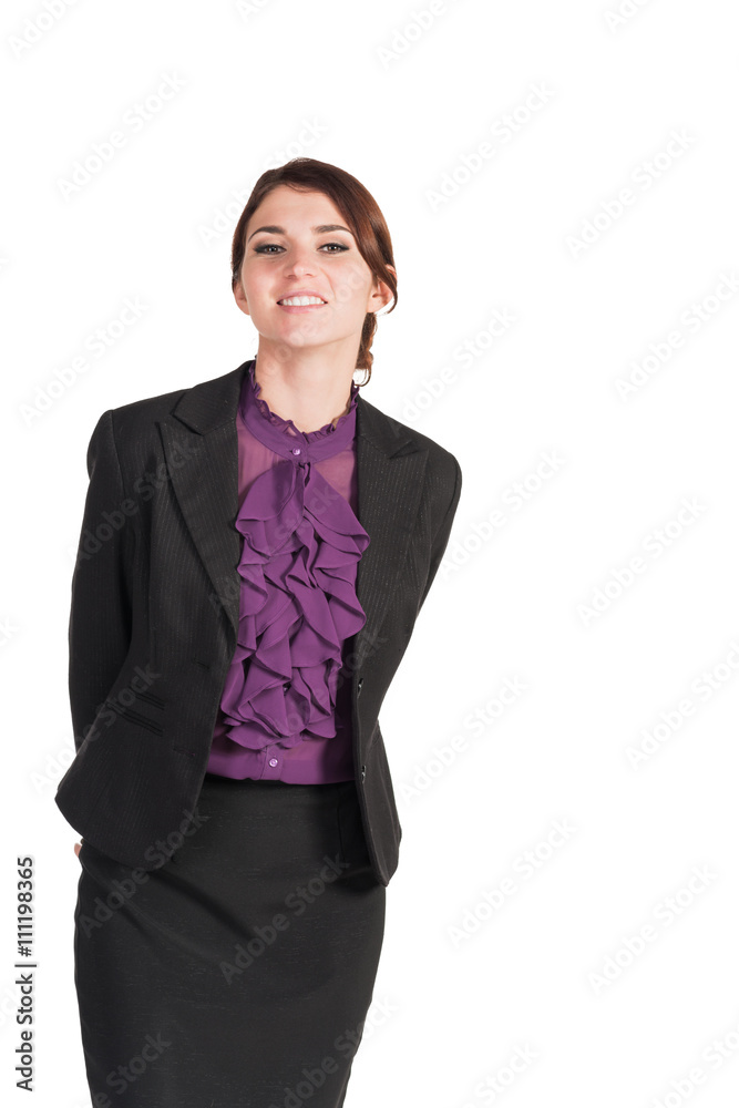beautiful business woman standing isolated beautiful business woman standing isolated
