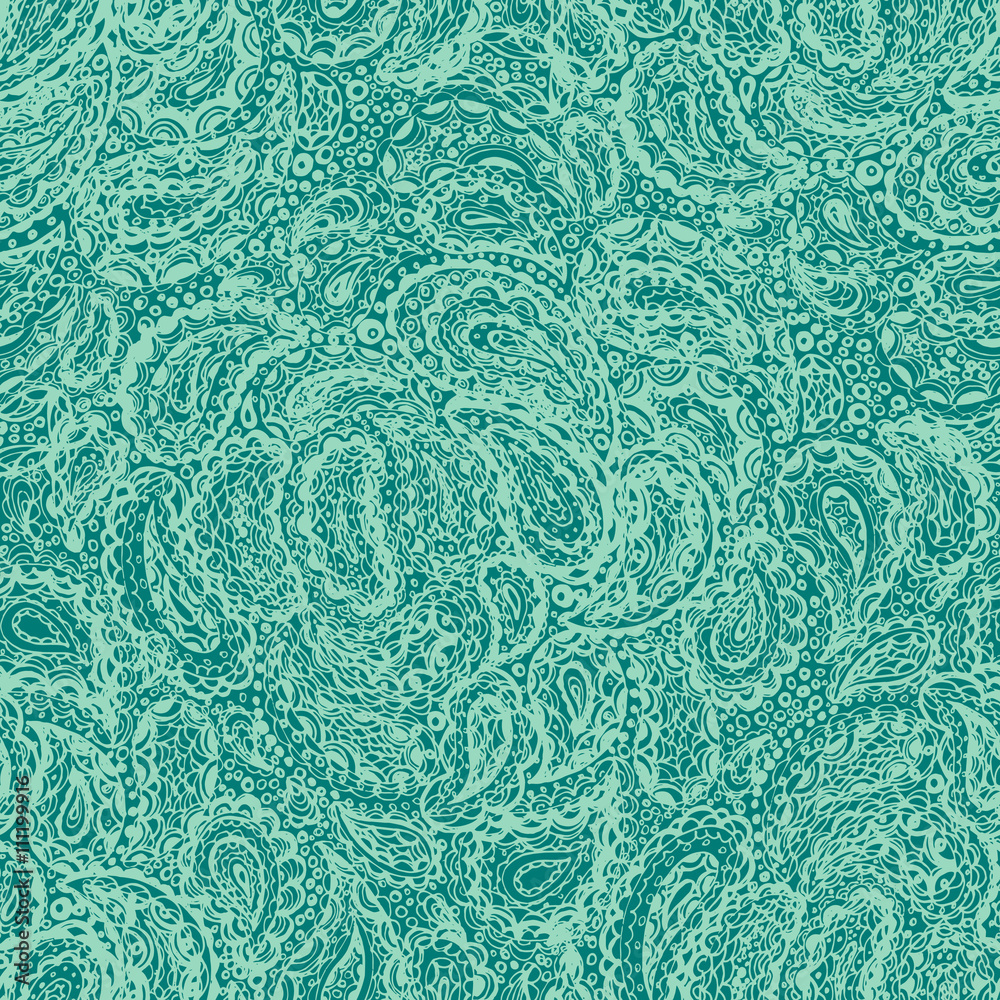 Wallpaper textile seamless paisley pattern. Mehndi ethnic tattoo henna