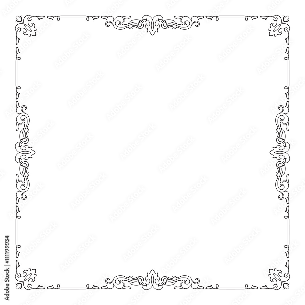 Decorative black square frame. Decorative black square frame.