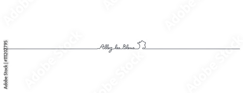 ALLEZ LES BLEUS écriture SCRIPT