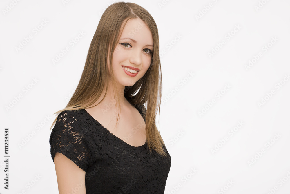 Happy Young Woman Isolated On White Background Happy Young Woman Isolated On White Background