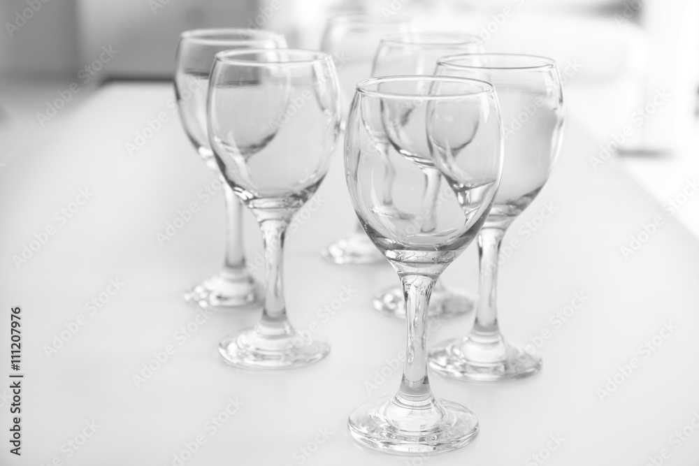 Wineglasses on blurred interior background Wineglasses on blurred interior background
