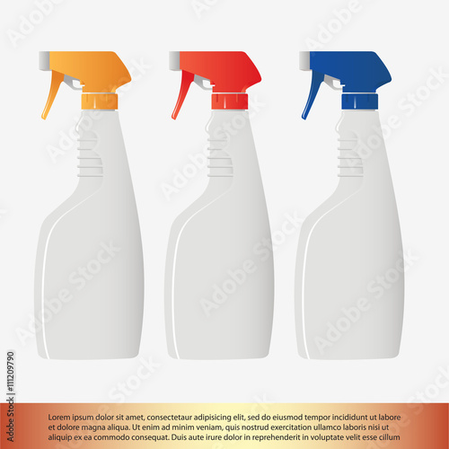 Spray bottle  isolated on white background vector illustration