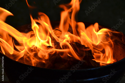 Barbecue flame