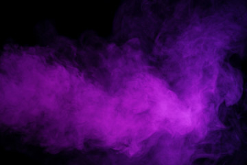Abstract purple smoke hookah.