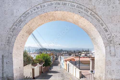 Yanahuara Plaza, view point of Arequipa City photo
