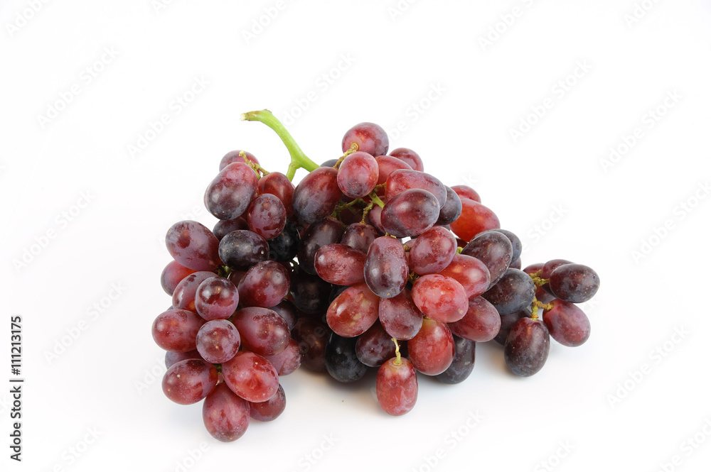 fresh red grape on white background fresh red grape on white background