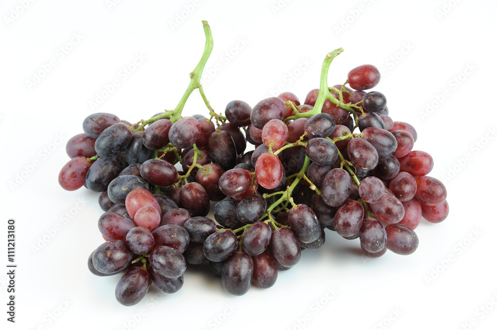 Fototapeta premium fresh red grape on white background