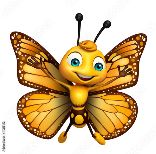 flying Butterfly cartoon character
