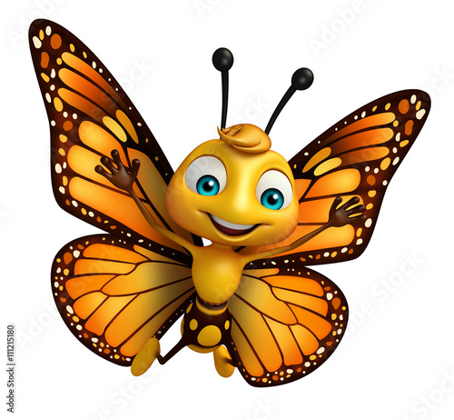 cute Butterfly cartoon character © visible3dscience