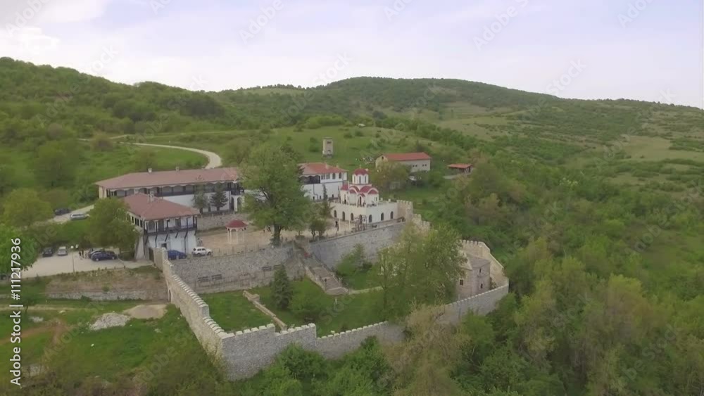 Aerial view of the Kuklen Monastery - Kozma and Damyan. Aerial view of the Kuklen Monastery - Kozma and Damyan.