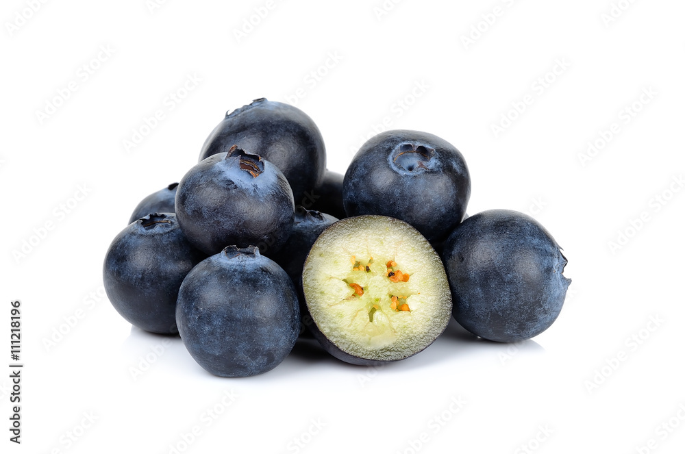 blueberries isolated on the white background blueberries isolated on the white background