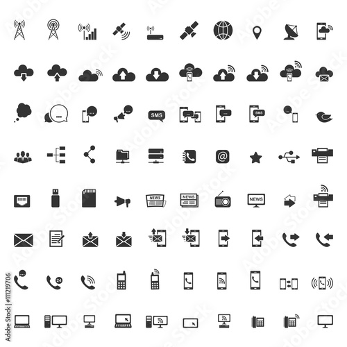 Communication icons.