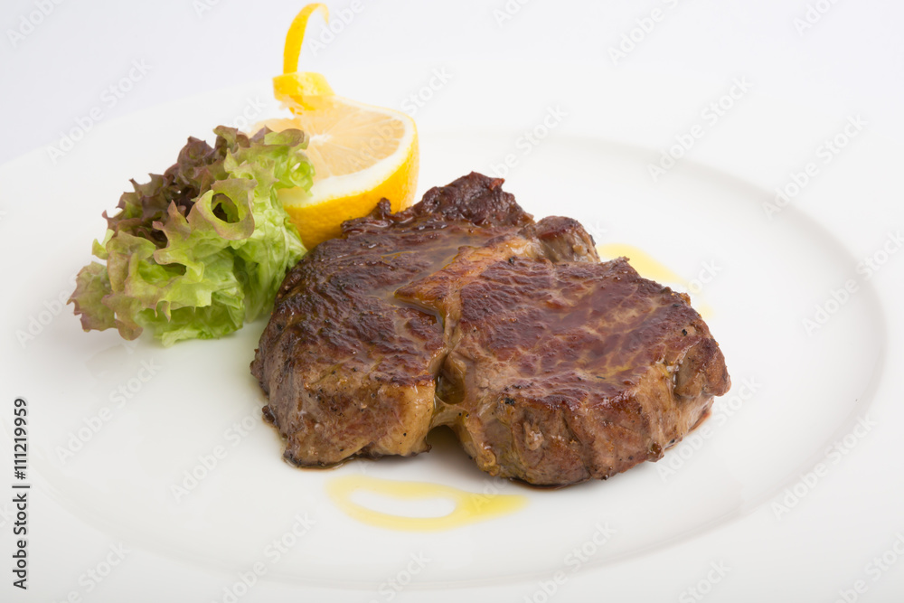 Grilled steak meat