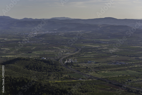 Mountains and Torreblanca (Castellon, Spain).