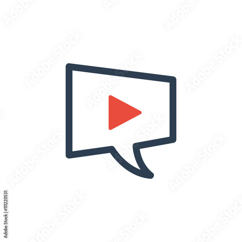 Video vector logo icon