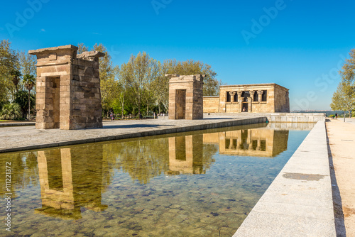 View at the Temple of Debod in Madrid
