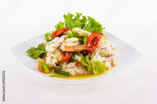 Seafood salad spicy food