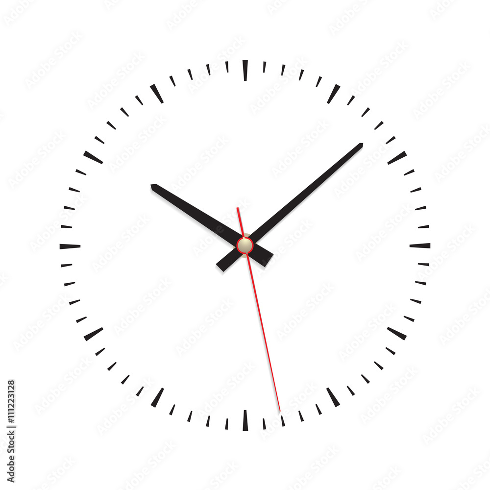 Clock dial no number on white vector illustration. Clock dial no number on white vector illustration.
