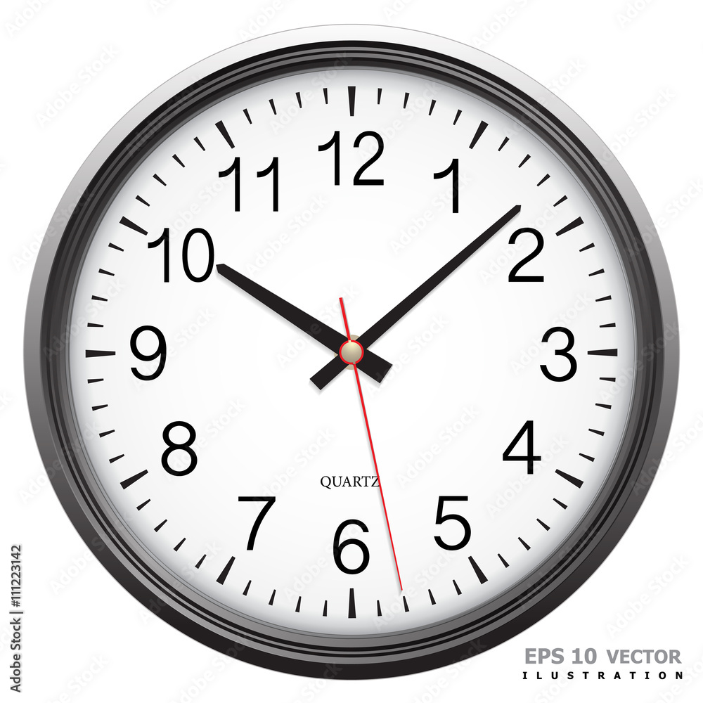 Wall clock classic vector illustration. Wall clock classic vector illustration.