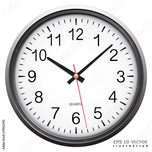 Wall clock classic vector illustration.