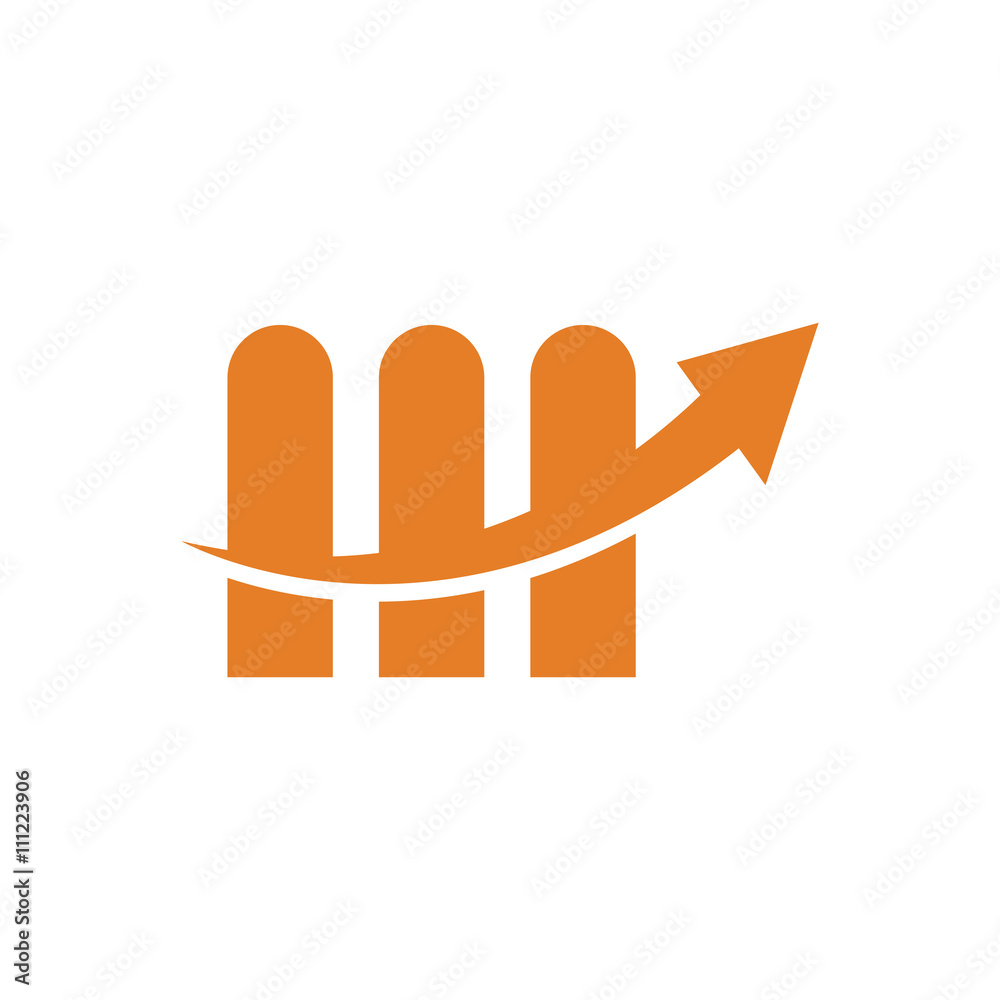 Fototapeta premium statistic vector logo icon