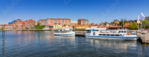 Karlskrona city panorama - view from the ferry harbor