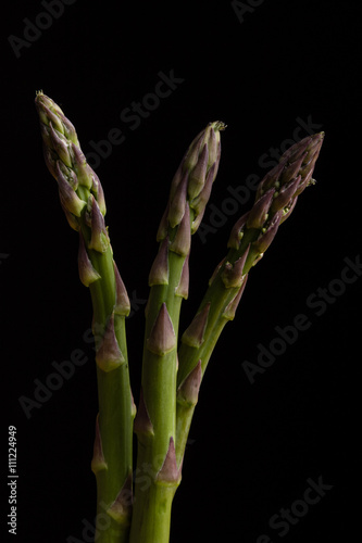 asparagus on black