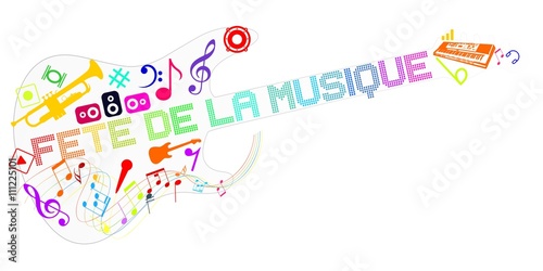 Fête de la musique multicolore