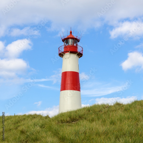 Lighthouse on the Dune  Lighthouse List East on a dune of  the island Sylt  Germany  North Sea