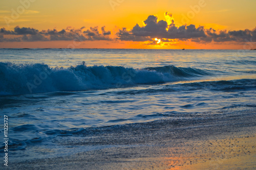 Travel in Dominican Republic. Sunset on the beach photo