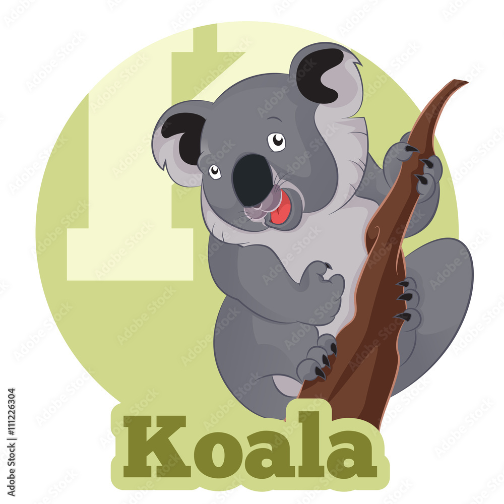 Fototapeta premium ABC Cartoon Koala