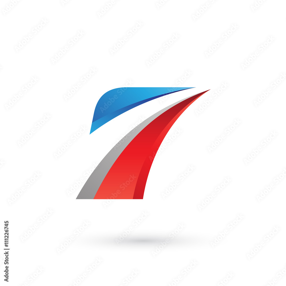 Abstract Number Seven Air Plane Logo Abstract Number Seven Air Plane Logo