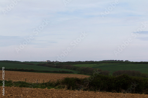 View over the countryside near Bude in Cornwall