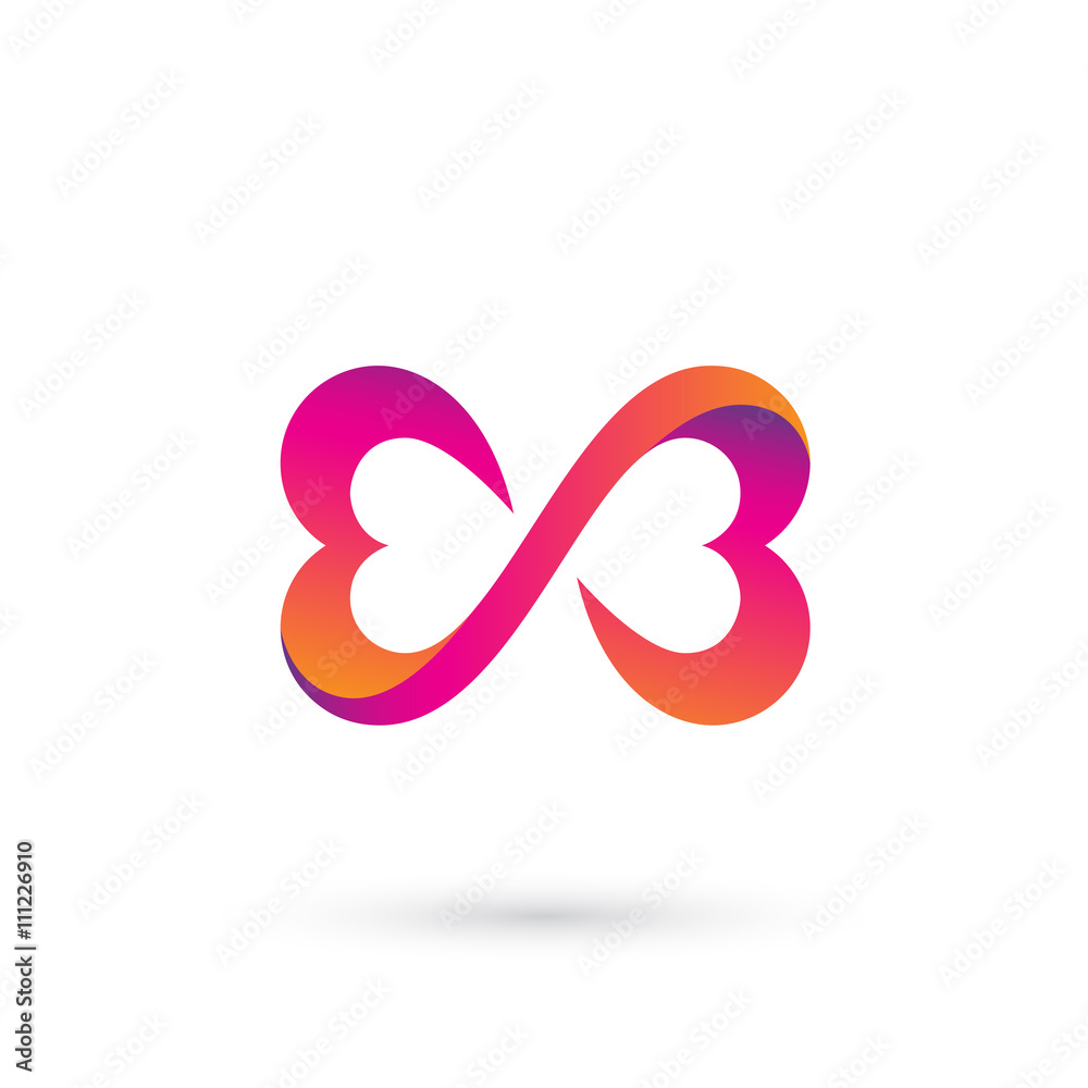 Infinity Heart Love Symbol Icon Logo Infinity Heart Love Symbol Icon Logo