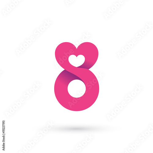 Infinity Heart Love Symbol Logo